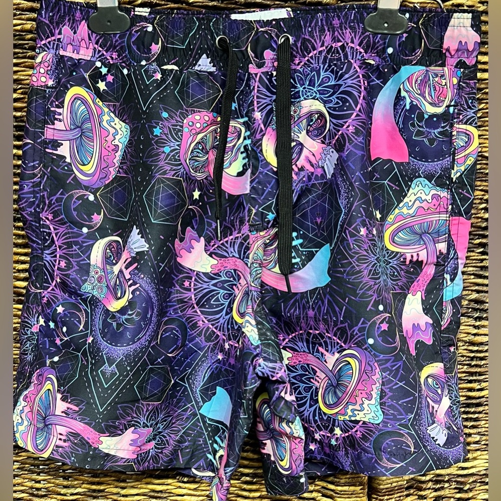 Kronic‎ Prints by Drill Clothing, Men’s Medium Shorts, Purple Drawstring